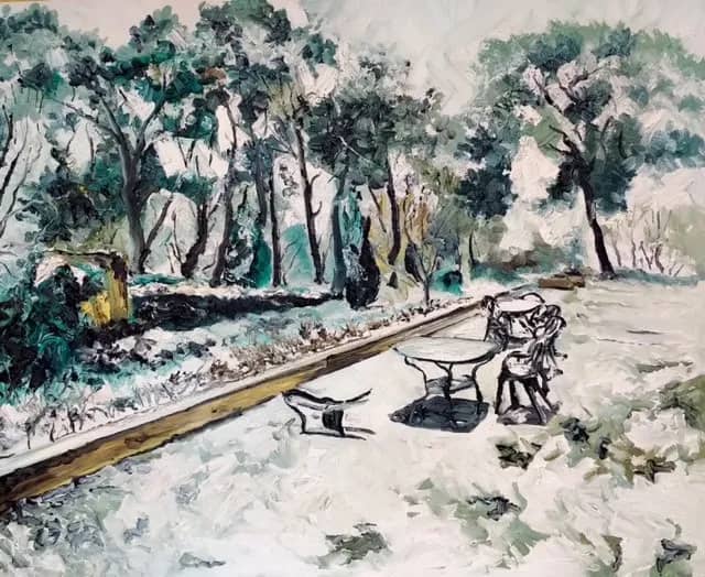 Neige au parc de l'hospice Saint-Paul de Mausole — Denis Ribas