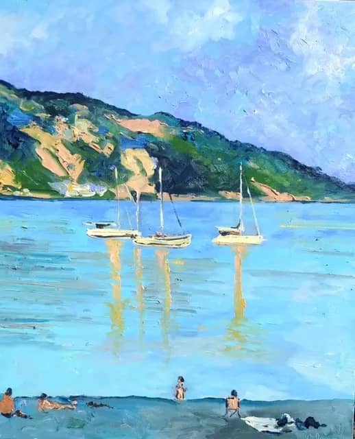 Menton plage, matin — Denis Ribas