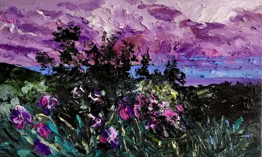 Crépuscule aux iris