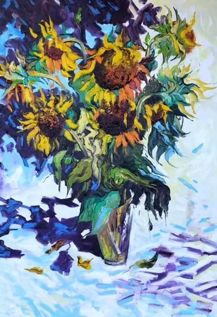 Vase aux tournesols — Denis Ribas